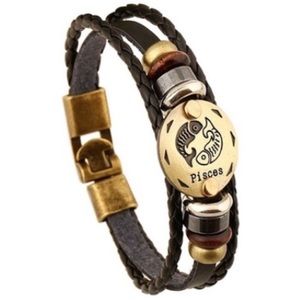Constellation Multi-level Leather Charm Bracelet
